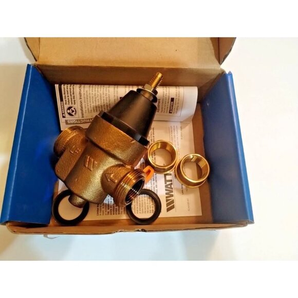 Water Pressure Reducing Valve 3/4 In Watts Regulator Brass NEW - Picture 1 of 9